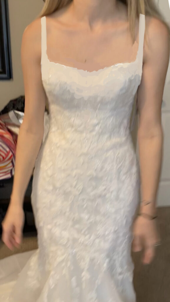 wedding dress alterations mockup